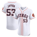 Jamed H.Astros #53 Cristian Javier Player White Limited Elite Home Stitched Jerseys
