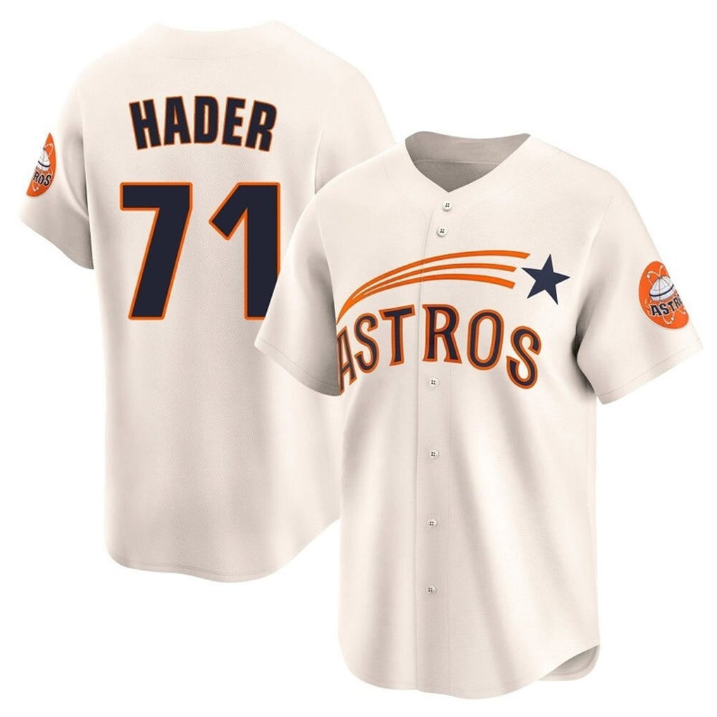 Jamed H.Astros #71 Josh Hader Player Cream Throwback Cooperstown Collection Limited Stitched Jerseys