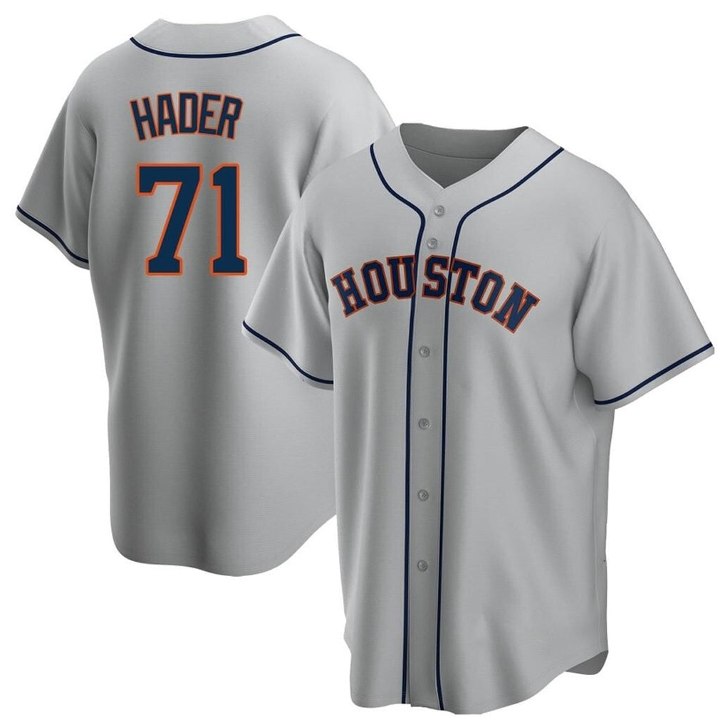 Jamed H.Astros #71 Josh Hader Player Gray Home Game Stitched Jerseys
