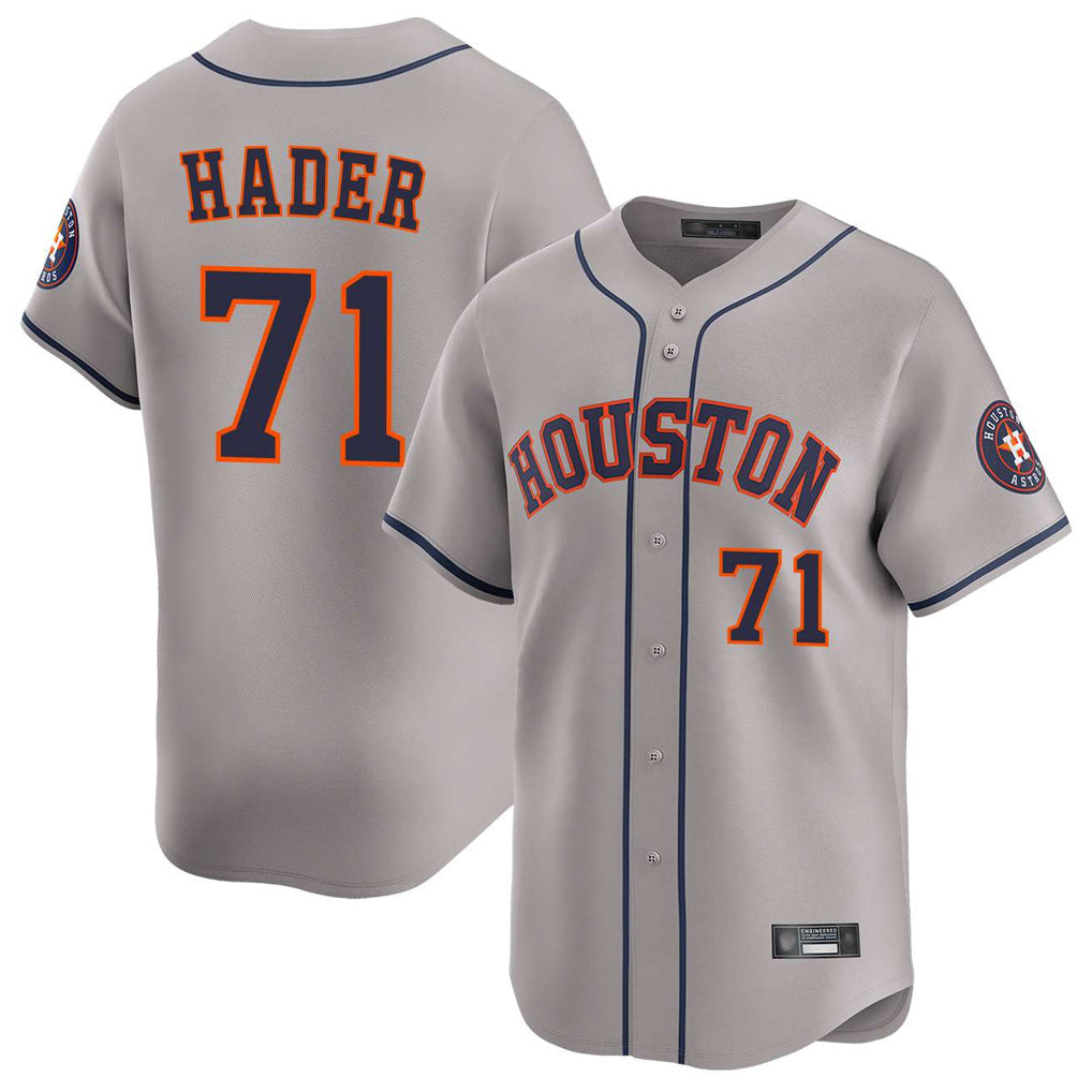 Jamed H.Astros #71 Josh Hader Player Gray Home Limited Stitched Jerseys