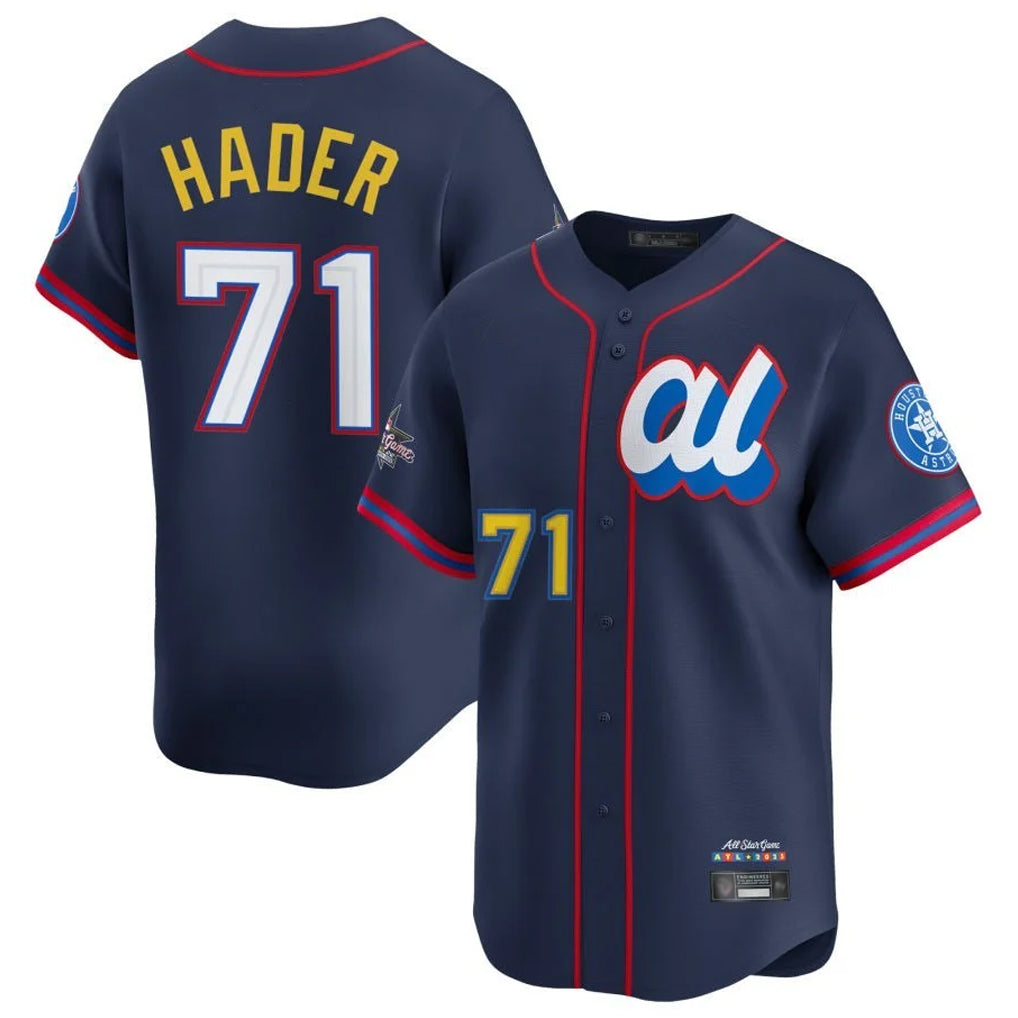 Jamed H.Astros #71 Josh Hader Player Navy American League All-Star Game Limited Stitched Jerseys