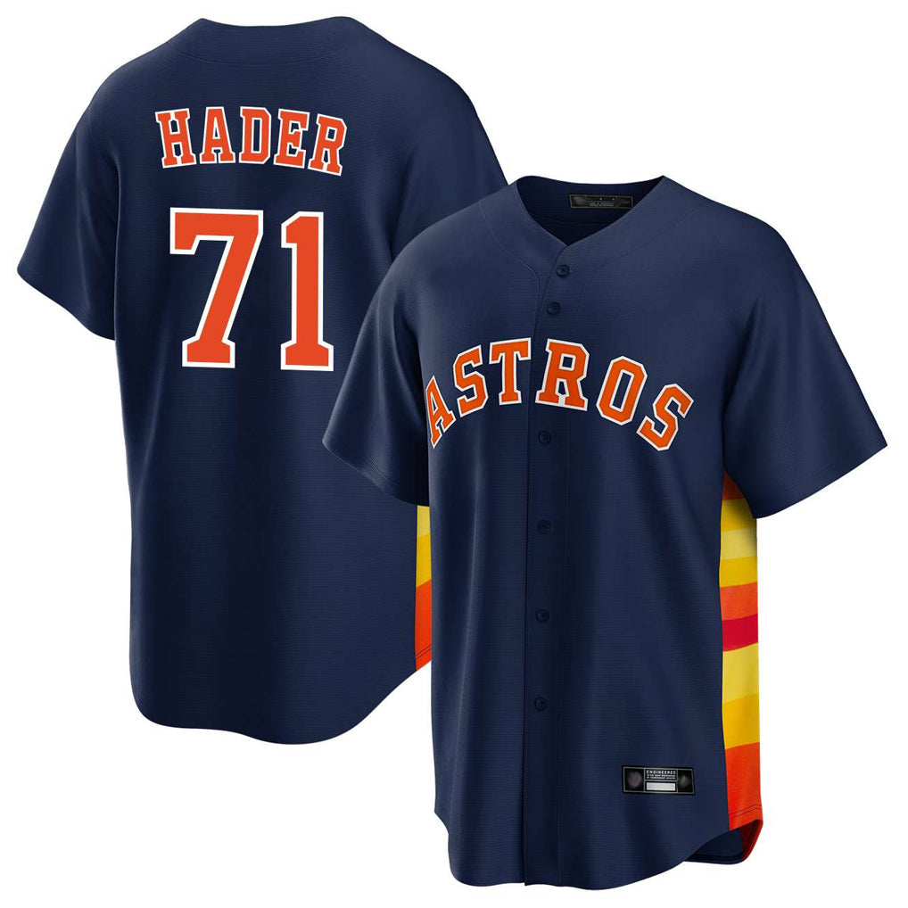 Jamed H.Astros #71 Josh Hader Player Navy Home Game Stitched Jerseys