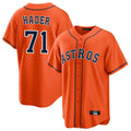 Jamed H.Astros #71 Josh Hader Player Orange Home Game Stitched Jerseys