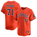 Jamed H.Astros #71 Josh Hader Player Orange Home Limited Stitched Jerseys