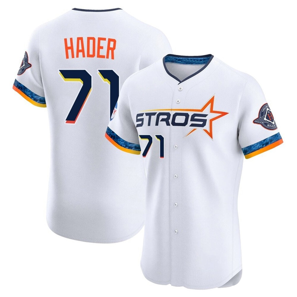 Jamed H.Astros #71 Josh Hader Player White City Connect Limited Elite Home Stitched Jerseys