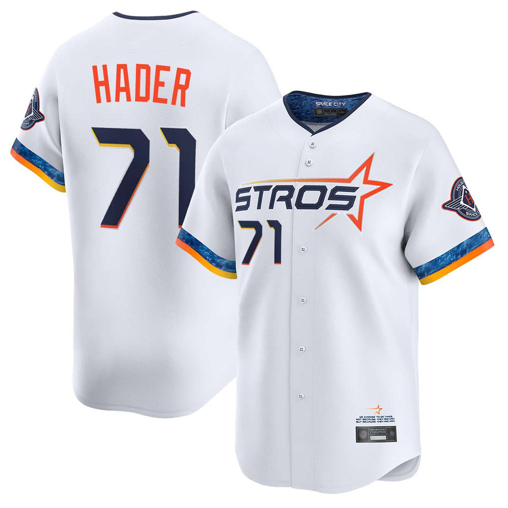 Jamed H.Astros #71 Josh Hader Player White City Connect Limited Home Stitched Jerseys