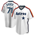 Jamed H.Astros #71 Josh Hader Player White Cooperstown Collection T-shirt Stitched Jerseys