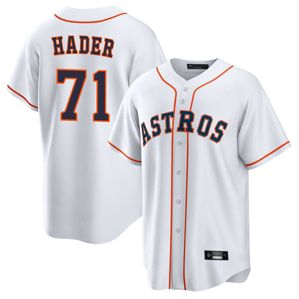 Jamed H.Astros #71 Josh Hader Player White Home Game Stitched Jerseys