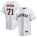 Jamed H.Astros #71 Josh Hader Player White Home Game Stitched Jerseys
