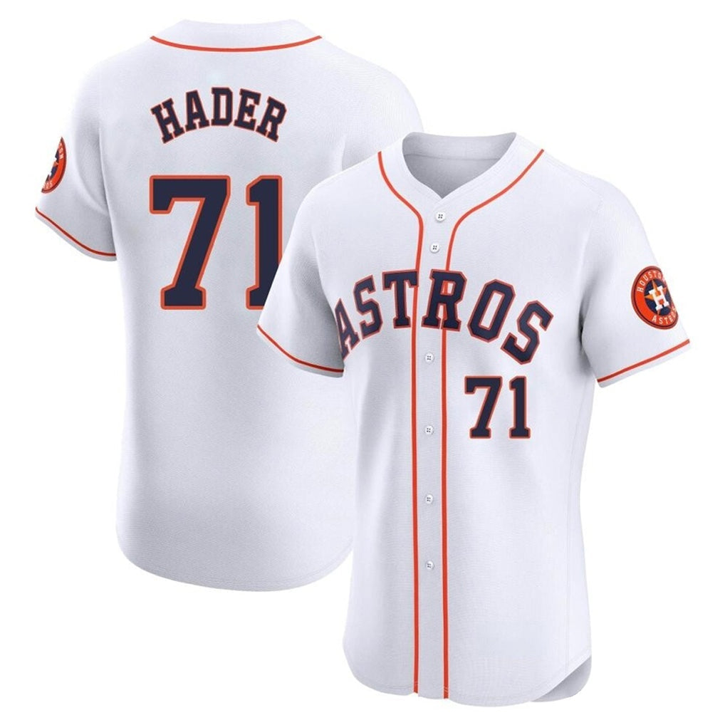 Jamed H.Astros #71 Josh Hader Player White Limited Elite Home Stitched Jerseys