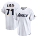 Jamed H.Astros #71 Josh Hader Player White Throwback Cooperstown Collection Limited Stitched Jerseys