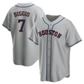 Jamed H.Astros #7 Craig Biggio Player Gray Home Game Stitched Jerseys