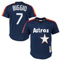 Jamed H.Astros #7 Craig Biggio Player Navy Mitchell & Ness Cooperstown Mesh Limited Stitched Jerseys