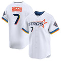 Jamed H.Astros #7 Craig Biggio Player White City Connect Limited Home Stitched Jerseys