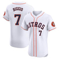Jamed H.Astros #7 Craig Biggio Player White Limited Elite Home Stitched Jerseys