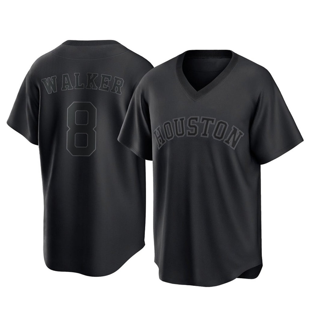 Jamed H.Astros #8 Christian Walker Player Black Fashion T-shirt Home Game Stitched Jerseys