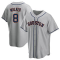 Jamed H.Astros #8 Christian Walker Player Gray Home Game Stitched Jerseys