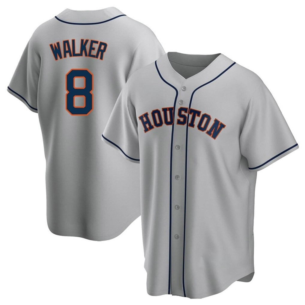 Jamed H.Astros #8 Christian Walker Player Gray Home Game Stitched Jerseys