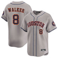 Jamed H.Astros #8 Christian Walker Player Gray Home Limited Stitched Jerseys