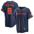 Jamed H.Astros #8 Christian Walker Player Navy City Connect Home Game Stitched Jerseys