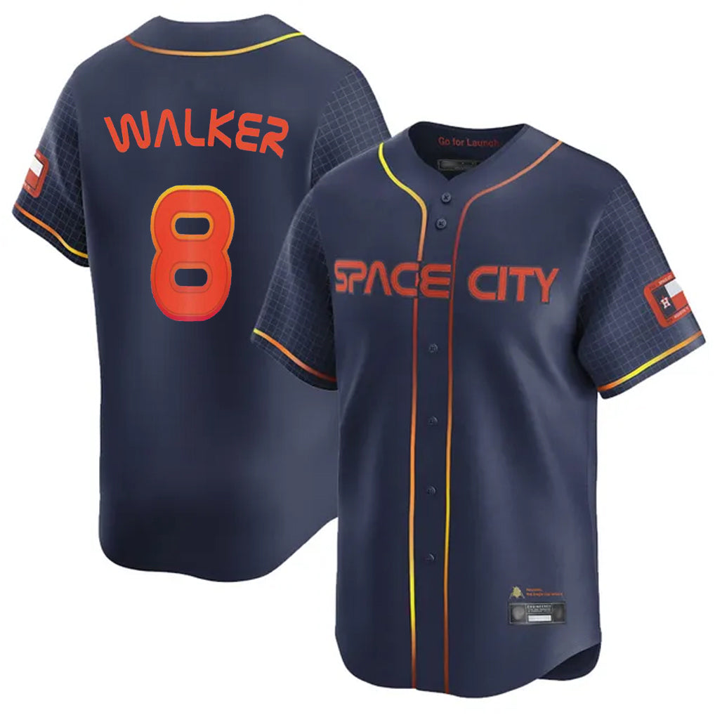 Jamed H.Astros #8 Christian Walker Player Navy City Connect Home Limited Stitched Jerseys