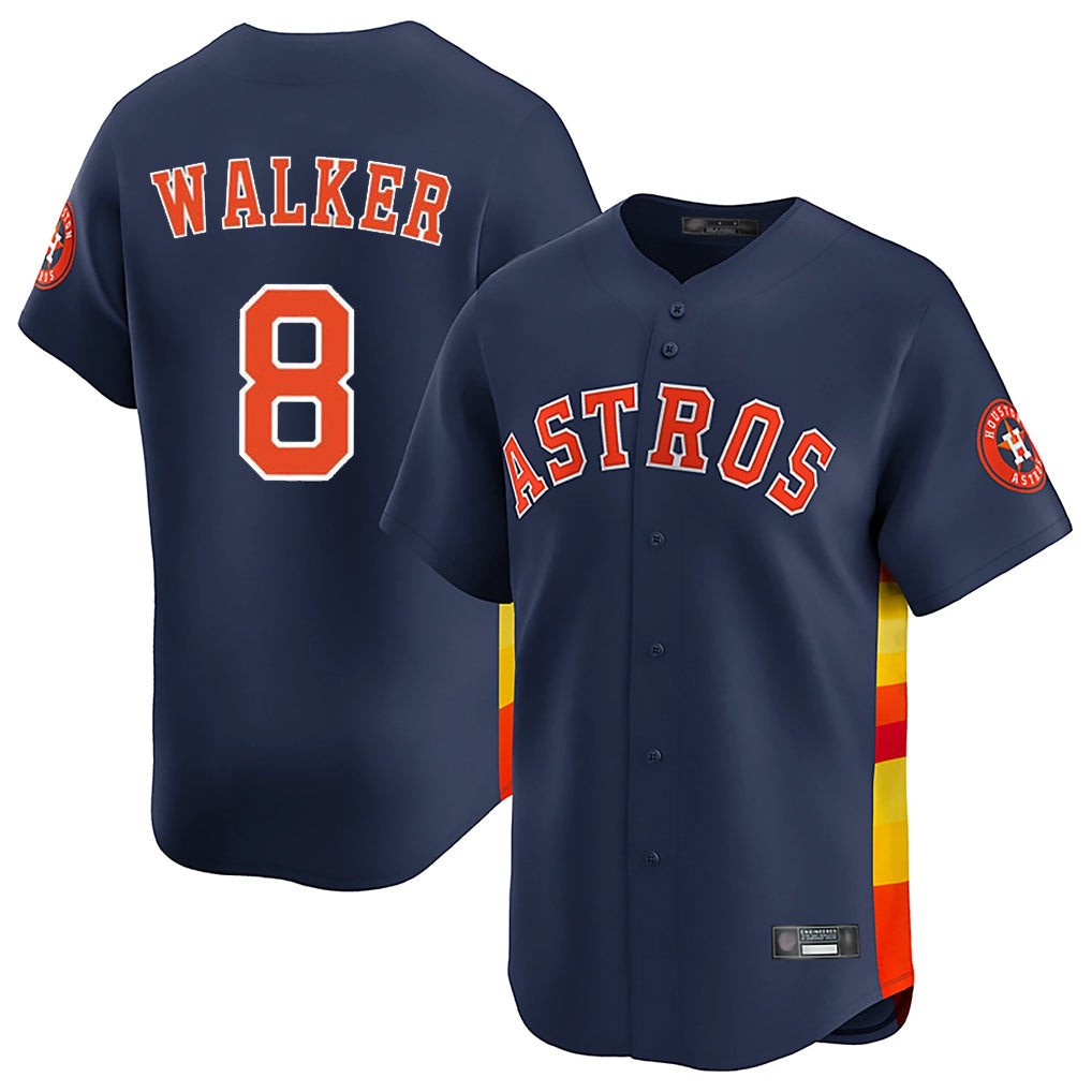 Jamed H.Astros #8 Christian Walker Player Navy Home Limited Stitched Jerseys