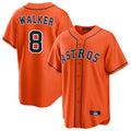 Jamed H.Astros #8 Christian Walker Player Orange Home Game Stitched Jerseys