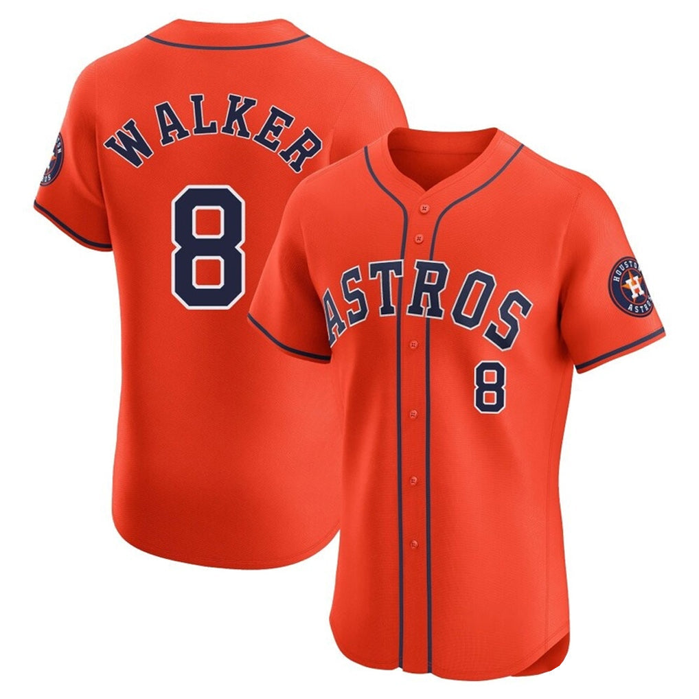 Jamed H.Astros #8 Christian Walker Player Orange Home Limited Elite Stitched Jerseys