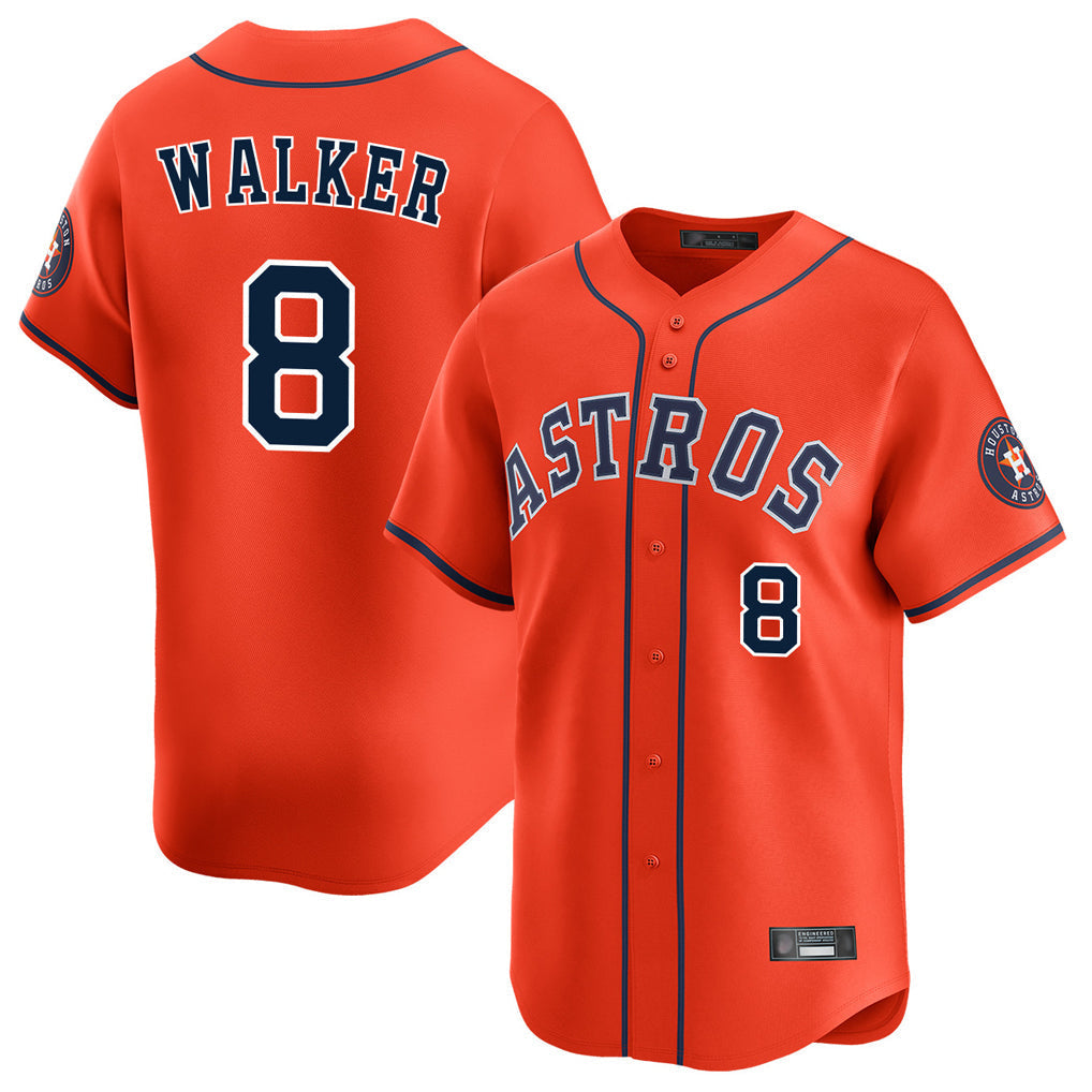 Jamed H.Astros #8 Christian Walker Player Orange Home Limited Stitched Jerseys