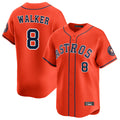 Jamed H.Astros #8 Christian Walker Player Orange Home Limited Stitched Jerseys