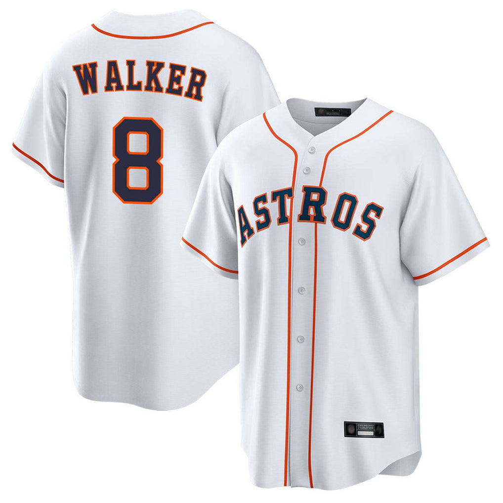 Jamed H.Astros #8 Christian Walker Player White Home Game Stitched Jerseys
