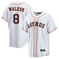 Jamed H.Astros #8 Christian Walker Player White Home Game Stitched Jerseys