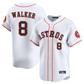 Jamed H.Astros #8 Christian Walker Player White Home Limited Stitched Jerseys