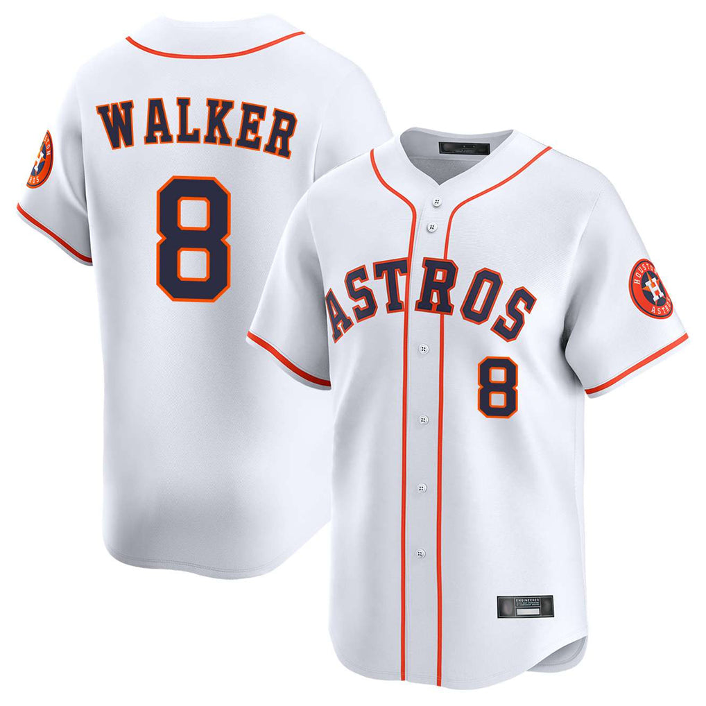 Jamed H.Astros #8 Christian Walker Player White Home Limited Stitched Jerseys