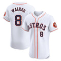 Jamed H.Astros #8 Christian Walker Player White Limited Elite Home Stitched Jerseys