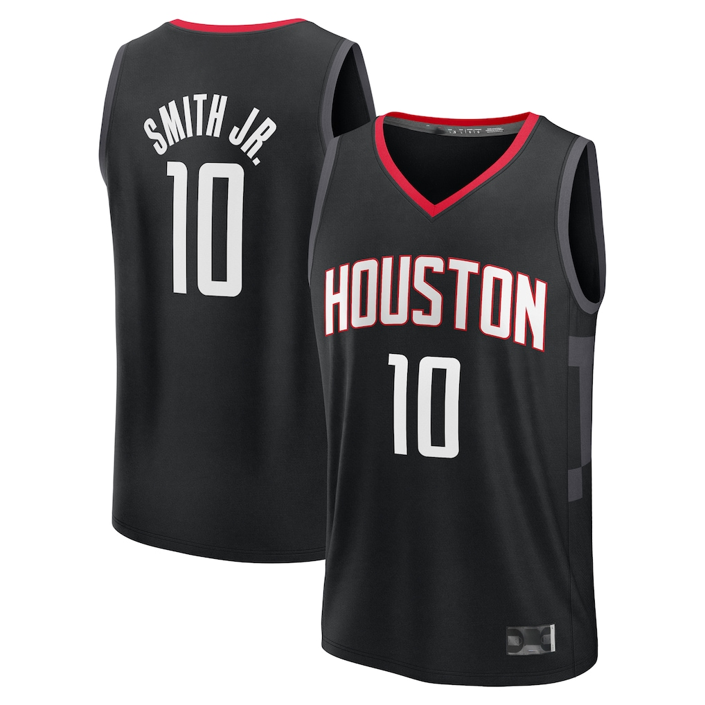 Jamed H.Rockets #10 Jabari Smith Jr. Black Fast Break Replica Player Stitched Jerseys-Statement Edition