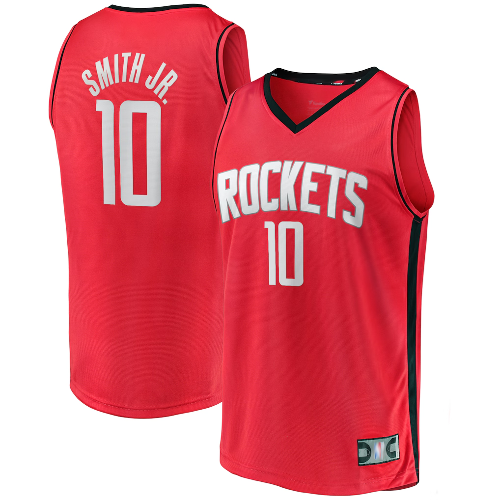 Jamed H.Rockets H.Rockets #10 Jabari Smith Jr. Red Fast Break Replica Player Stitched Jerseys-Icon Edition
