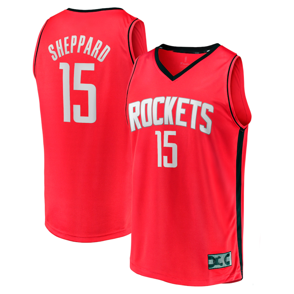 Jamed H.Rockets #15 Reed Sheppard Red 2024 Draft Fast Break Player Stitched Jerseys-Icon Edition