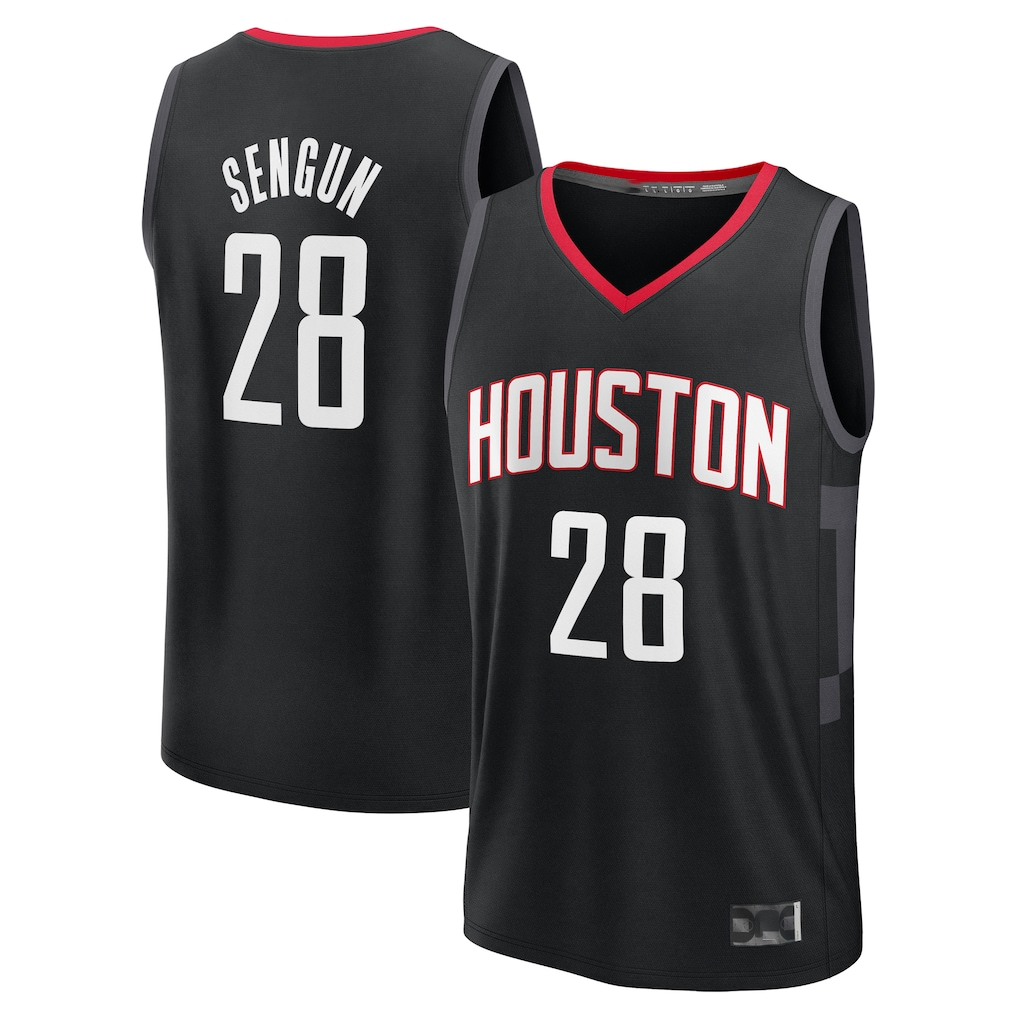 Jamed H.Rockets #28 Alperen Sengun Black Fast Break Replica Player Stitched Jerseys-Statement Edition