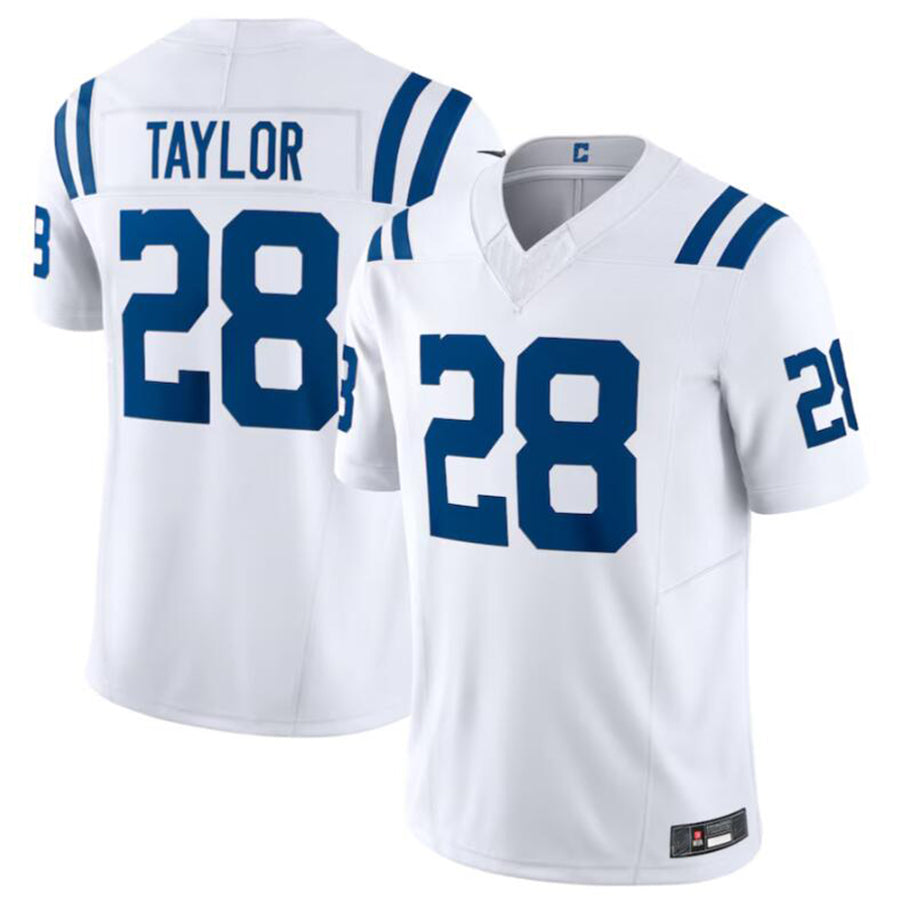 Jamed IN.Colts #28 Jonathan Taylor White Vapor F.U.S.E. Limited Jersey American Stitched Jerseys