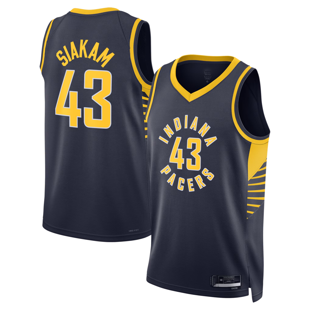 Jamed I.Pacers #43 Pascal Siakam Navy Swingman Jerseys - Icon Edition