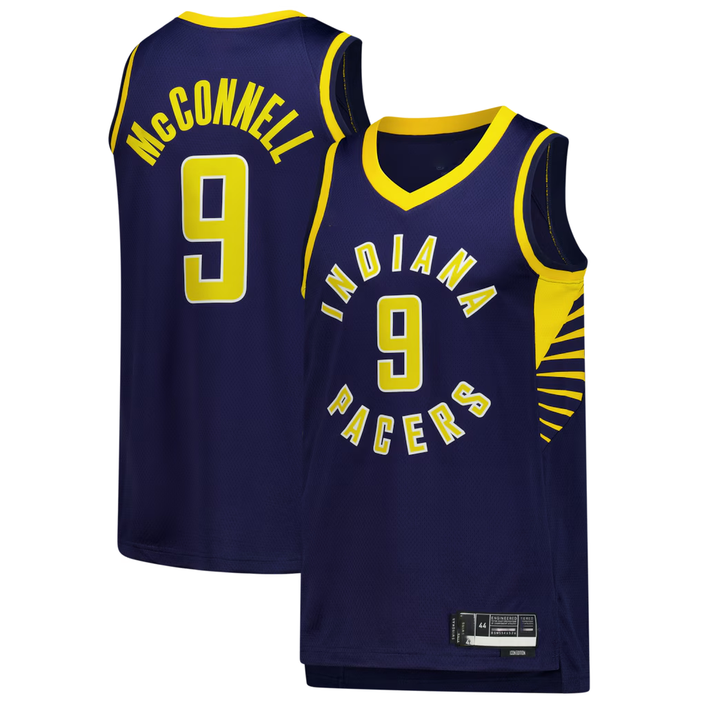 Jamed I.Pacers #9 T.J. McConnell Navy Swingman Jerseys - Icon Edition