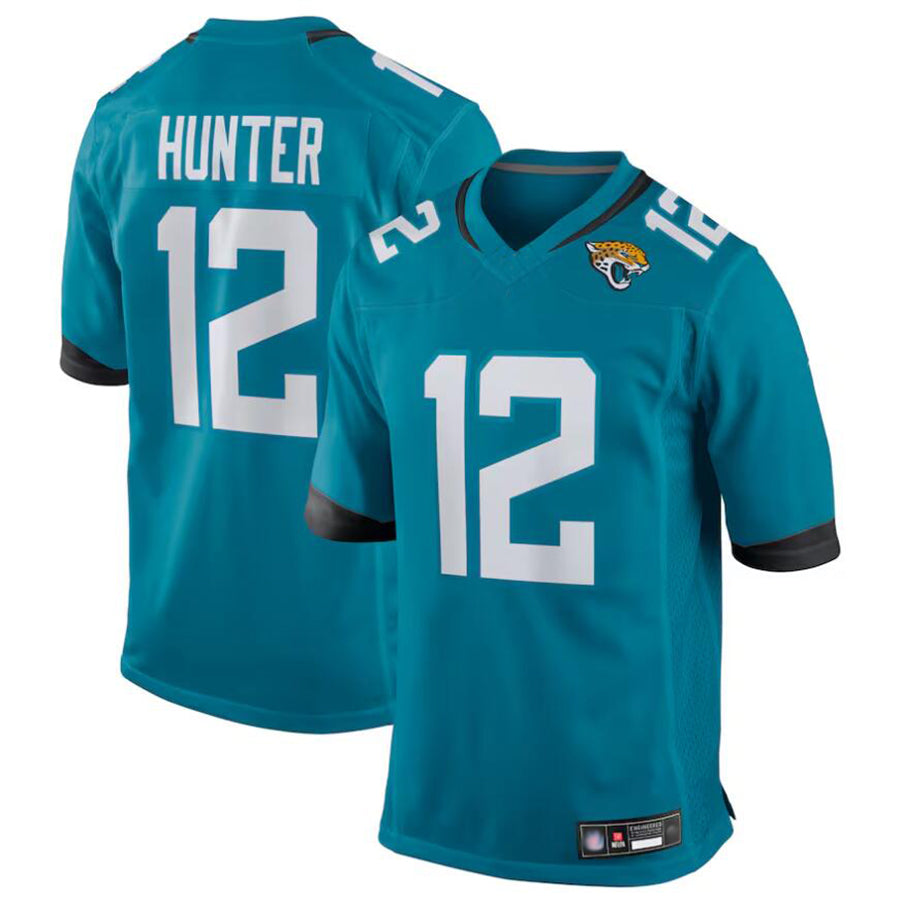 Jamed J.Jaguars #12 Travis Hunter Player Teal Replica Game Stitched Jerseys