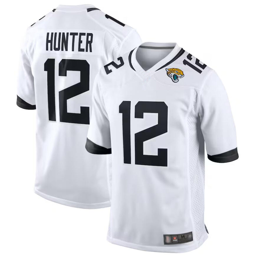 Jamed J.Jaguars #12 Travis Hunter Player White Replica Game Stitched Jerseys