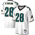 Jamed J.Jaguars #28 Fred Taylor Player Mitchell & Ness White Legacy Replica Stitched Jerseys