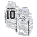 Jamed KC.Chiefs #10 Isiah Pacheco Player Salute to Service Hoodies Stitched Jerseys