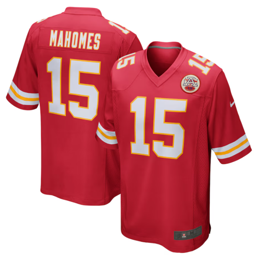 Jamed KC.Chiefs #15 Patrick Mahomes Player Red Home Game Stitched Jersey