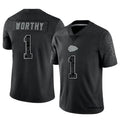 Jamed KC.Chiefs #1 Xavier Worthy Player Black RFLCTV Limited Stitched Jerseys