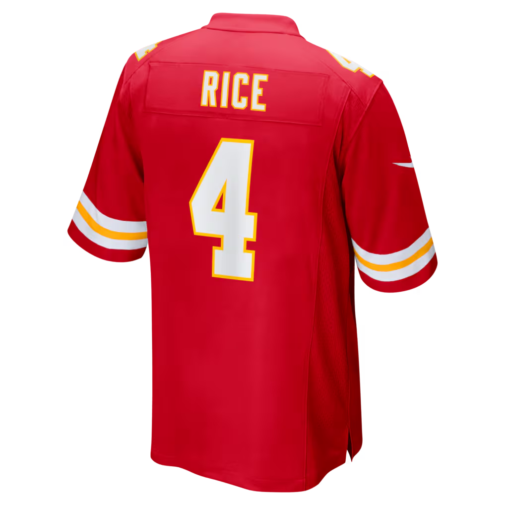 Jamed KC.Chiefs #4 Chiefs Rashee Rice Red Game Stitched Jerseys