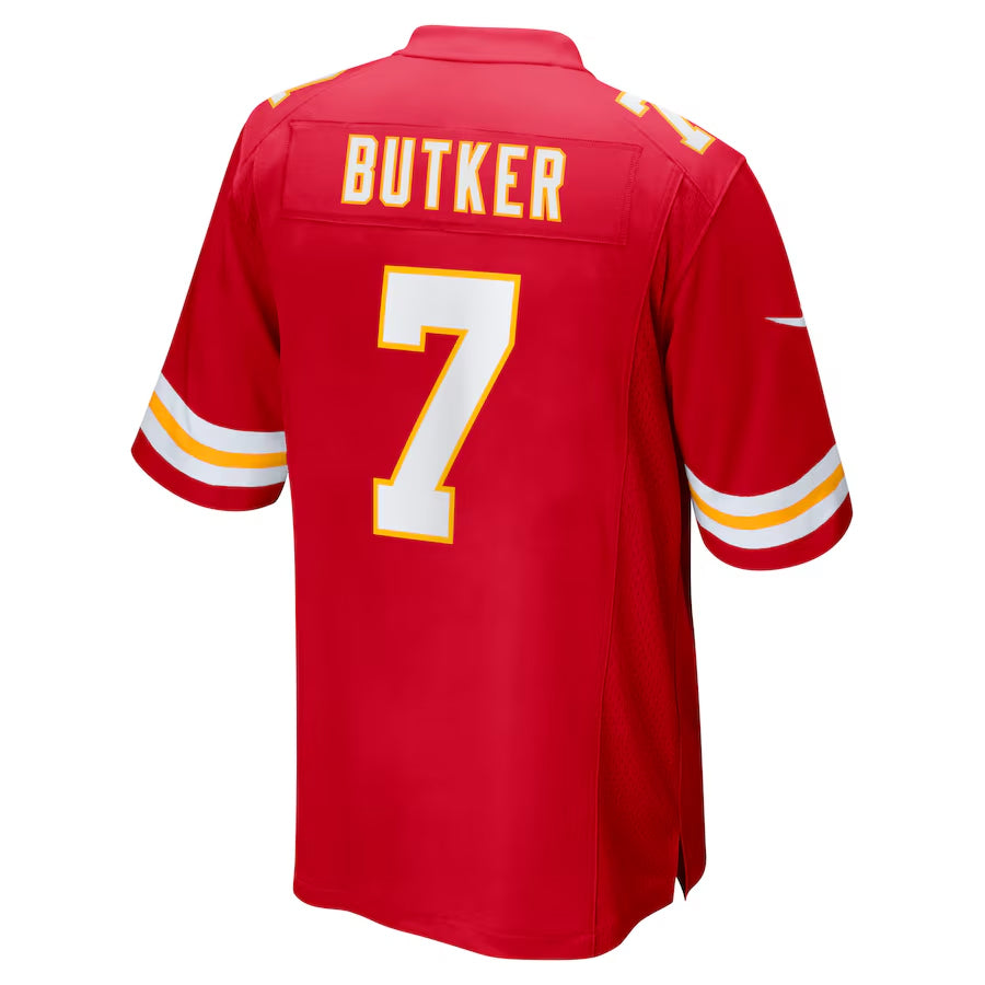 Jamed KC.Chiefs #7 Harrison Butker Player Red Home Game Stitched Jerseys